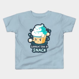 Looking Like a Snack Cute Funny Ice cream Foodie Lover Quote Design Kids T-Shirt